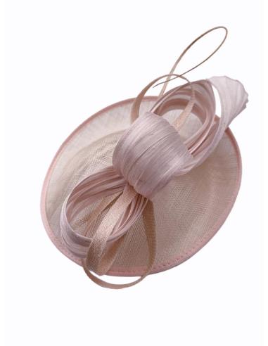 TOCADOS BODA ROSAS CON ELEGANTE LAZADA Y RAQUI | MADRINA E INVITADA