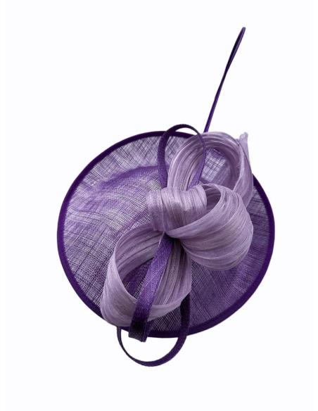 TOCADOS BODA MORADOS Y LILAS ELEGANTE LAZADA | MADRINA E INVITADA