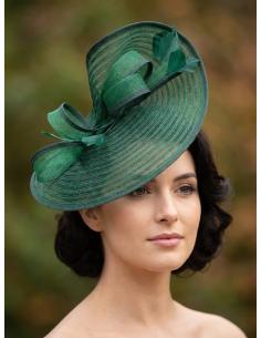 TOCADO BODA BAUTIZO Y COMUNION EN VERDE ARTESANAL | INVITADA MADRINA