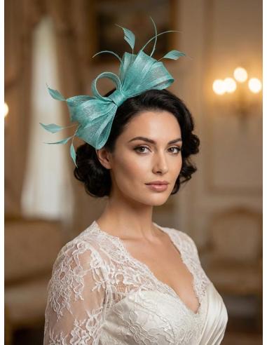 TOCADOS MADRINA E INVITADA EN SINAMAY VERDE MENTA | BODA BAUTIZO
