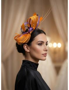 TOCADOS MADRINA E INVITADA EN NARANJA Y MORADO | BODA BAUTIZO