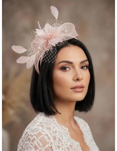 DIADEMAS DE INVITADAS Y MADRINAS TOCADOS ROSA NUDE | BODA Y BAUTIZO