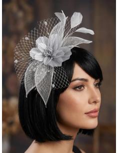 DIADEMAS DE INVITADAS Y MADRINAS TOCADOS GRISES | BODA Y BAUTIZO