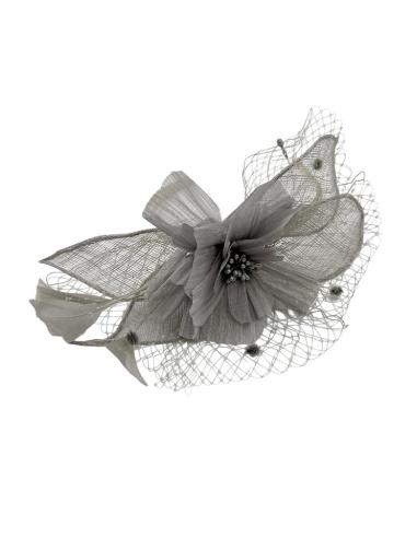 DIADEMAS DE INVITADAS Y MADRINAS TOCADOS GRISES | BODA Y BAUTIZO