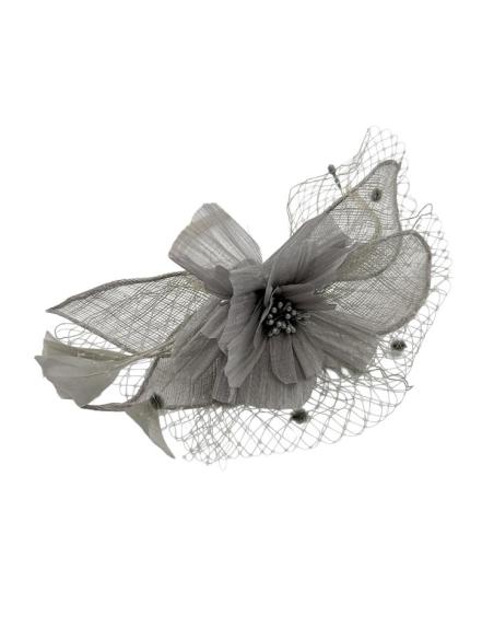 DIADEMAS DE INVITADAS Y MADRINAS TOCADOS GRISES | BODA Y BAUTIZO