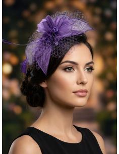 DIADEMAS DE INVITADAS Y MADRINAS TOCADOS MORADOS | BODA Y BAUTIZO