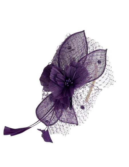 DIADEMAS DE INVITADAS Y MADRINAS TOCADOS MORADOS | BODA Y BAUTIZO