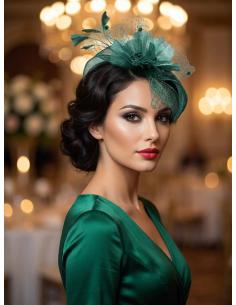 DIADEMAS DE INVITADAS Y MADRINAS TOCADOS VERDES | BODA Y BAUTIZO