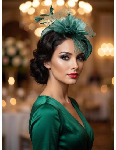 DIADEMAS DE INVITADAS Y MADRINAS TOCADOS VERDES | BODA Y BAUTIZO