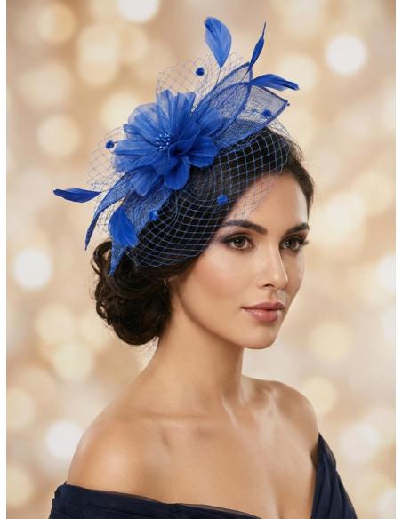 DIADEMAS DE INVITADAS Y MADRINAS TOCADOS AZULONES | BODA Y BAUTIZO