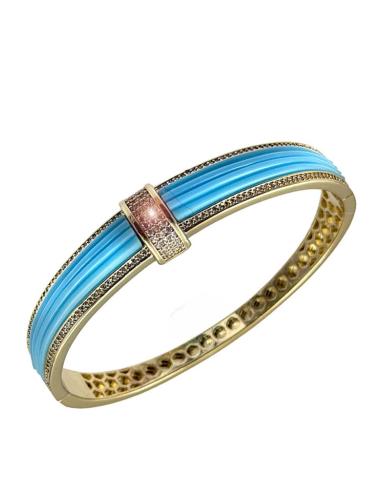 PULSERA AZUL CON CIRCONITAS ALTA BISUTERIA MUJER | BODA Y CASUAL