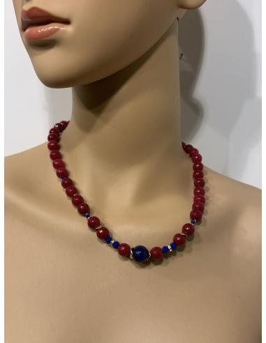 COLLARES DE MUJER GRANATES CORTOS DE PIEDRA | ACTUAL Y ELEGANTE