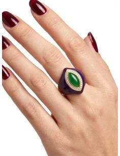 ANILLOS MORADOS Y VERDES INVITADA Y MADRINA BODA | BAUTIZO Y EVENTO 2