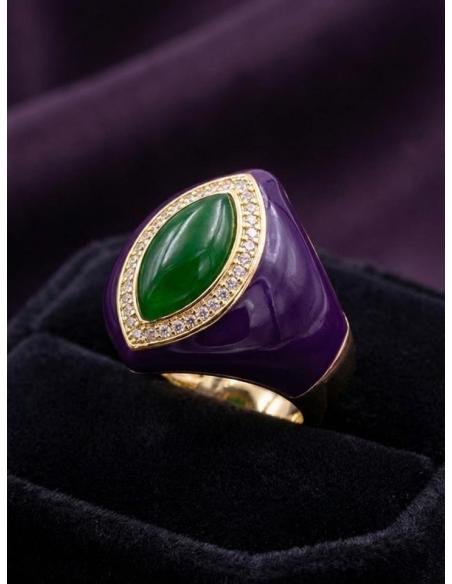 ANILLOS MORADOS Y VERDES INVITADA Y MADRINA BODA | BAUTIZO Y EVENTO