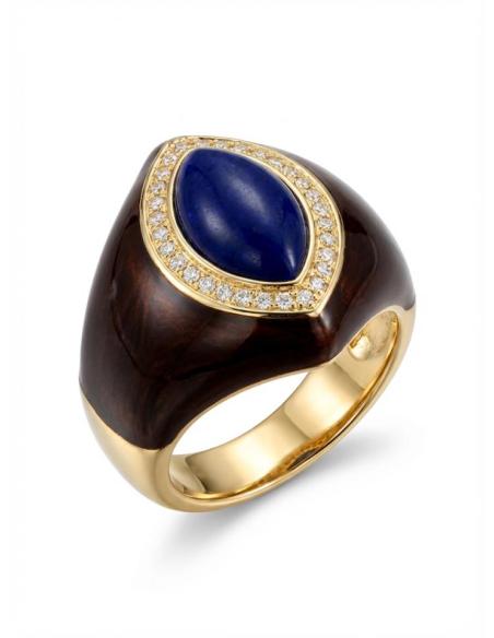 ANILLOS GRANDES DE MUJER GRANATES Y AZULES MARINO | JOYAS ELEGANTES
