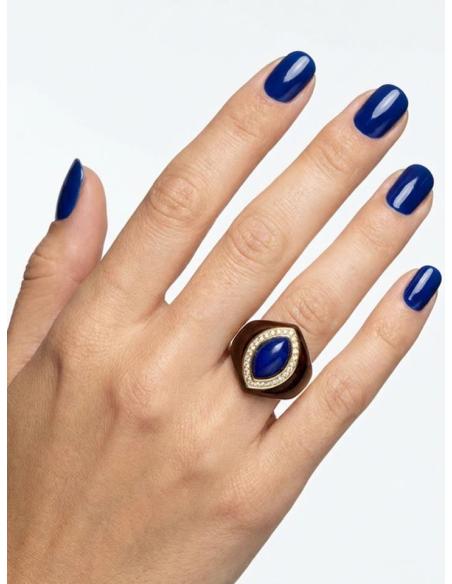 ANILLOS GRANDES DE MUJER GRANATES Y AZULES MARINO | JOYAS ELEGANTES
