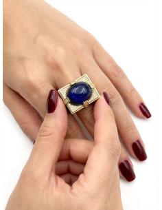 ANILLOS GRANDES MUJER AZULES MARINO MUY ELEGANTES | BODAS 2