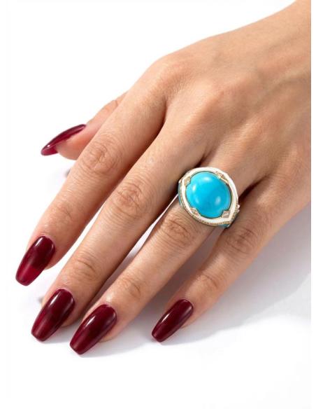 ANILLOS GRANDES DE MUJER AZULES Y BLANCOS | JOYAS ELEGANTES