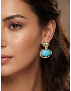 PENDIENTES ELEGANTES AZULES CLASICO REINTERPRETADO | BODAS 2