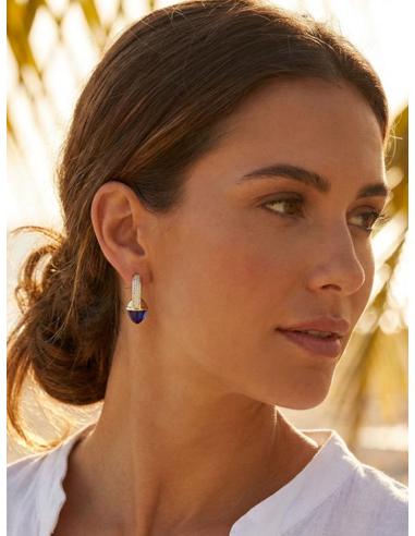 PENDIENTES MORADOS PEQUEÑOS ELEGANCIA CLASICA | MUJER JOYA CASUAL