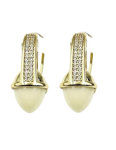 PENDIENTES BLANCO ROTO PEQUEÑOS ELEGANCIA CLASICA | MUJER JOYA CASUAL