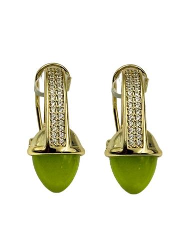 PENDIENTES PISTACHO PEQUEÑOS ELEGANCIA CLASICA | MUJER JOYA CASUAL