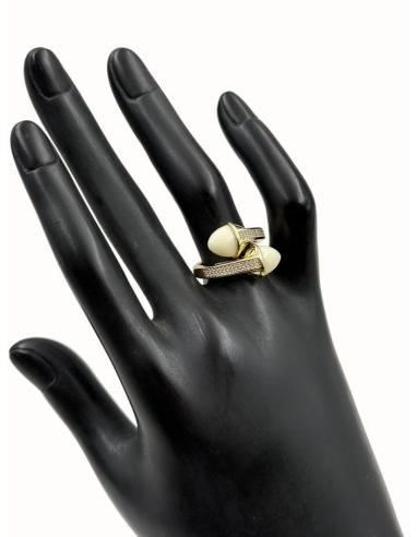 ANILLOS BLANCO ROTO ALTA BISUTERIA CON CIRCONITAS | MUJER JOYA CASUAL