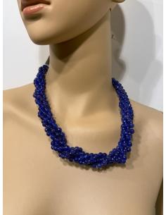 COLLARES DE MUJER EN MARINO CORTOS VARIAS HILERAS | PIEDRA NATURAL 2