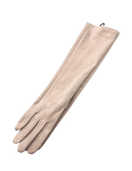 GUANTES LARGOS BEIGE TOSTADO DE ANTELINA PARA BODAS