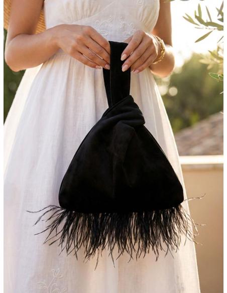 BOLSOS MADRINA E INVITADA NEGROS DE MANO | NUDO JAPONES