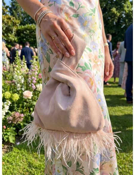 BOLSOS MADRINA E INVITADA ROSA NUDE DE MANO | NUDO JAPONES