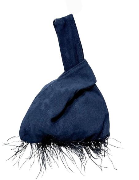 BOLSOS MADRINA E INVITADA AZULES MARINO DE MANO | NUDO JAPONES