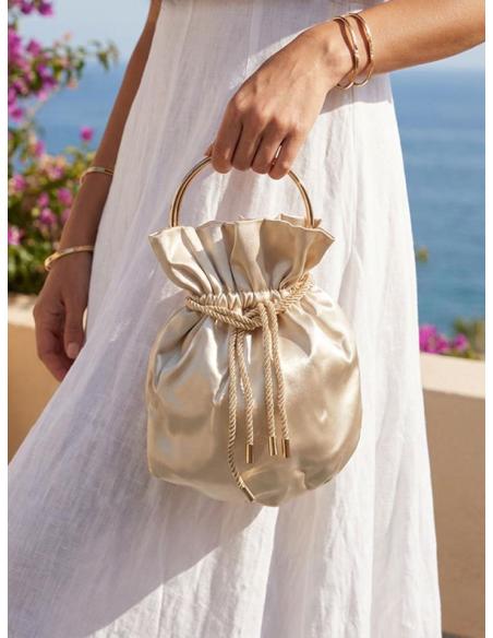 BOLSOS DE INVITADA BODA Y FIESTA CON ASAS EN BEIGE | MADRINAS