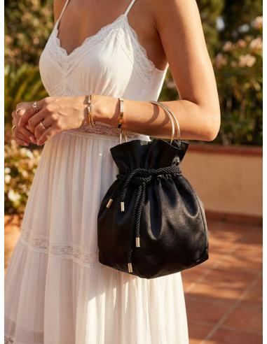 BOLSOS DE INVITADA BODA Y FIESTA EN NEGRO DE ASAS | MADRINAS