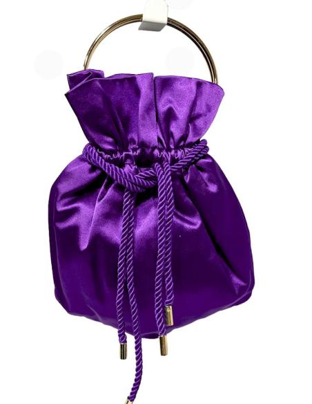 BOLSOS DE INVITADA BODA Y FIESTA MORADOS DE ASAS | MADRINAS