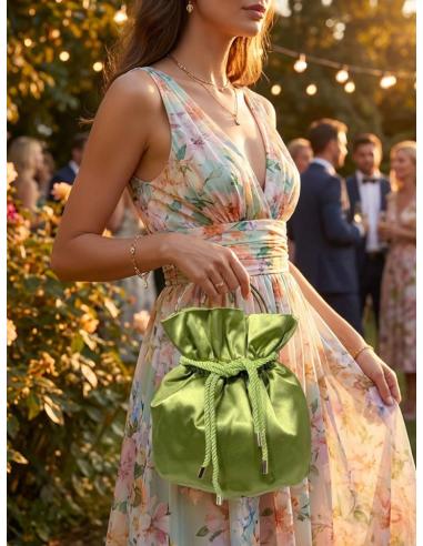 BOLSOS DE INVITADA BODA VERDE PISTACHO CON ASAS | MADRINAS