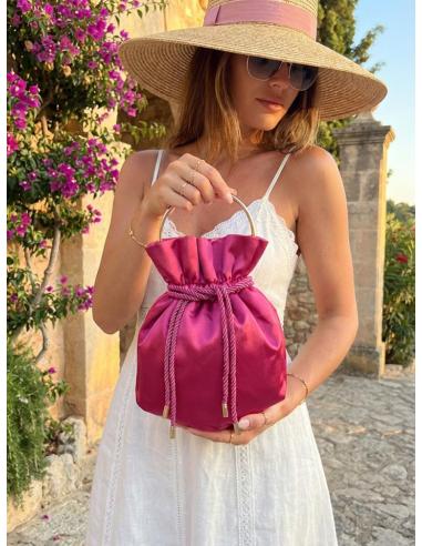 BOLSOS DE INVITADA BODA Y FIESTA FUCSIAS DE ASAS | MADRINAS