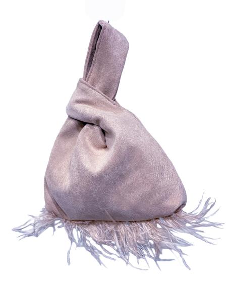 BOLSOS MADRINA E INVITADA ROSA NUDE DE MANO | NUDO JAPONES