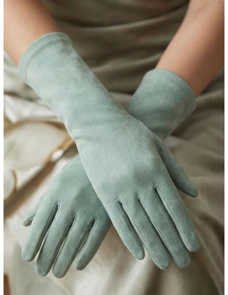 GUANTES LARGOS DE BODA FIESTA Y GALA VERDES PASTEL | INVITADA MADRINA