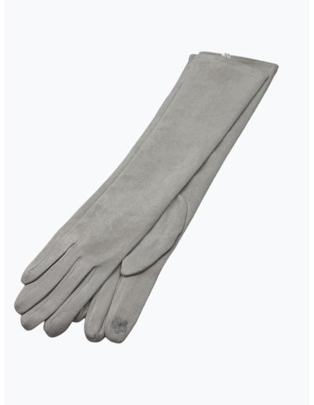 GUANTES LARGOS DE BODA FIESTA Y GALA GRIS PERLA | INVITADA MADRINA