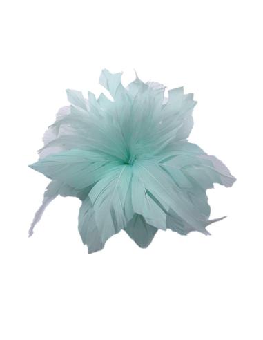 TOCADO DE INVITADA DE BODA VERDE AGUAMARINA | BROCHE MADRINA