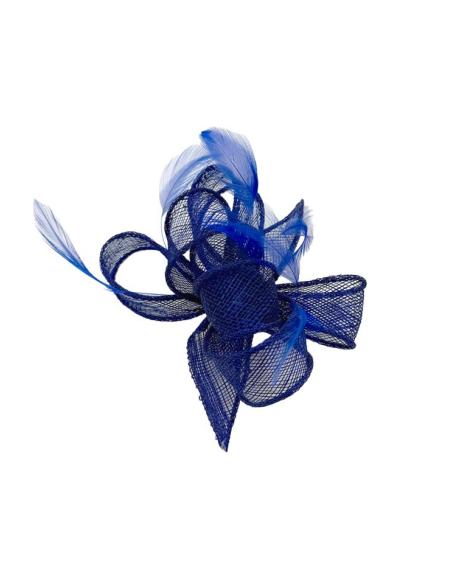 TOCADO INVITADA Y MADRINA DE BODA AZUL MARINO PEQUEÑO | BAUTIZO Y FIESTA
