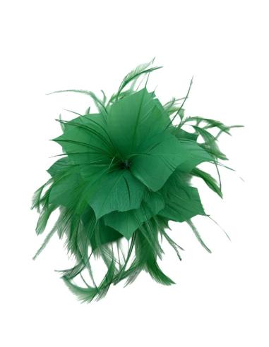 TOCADO INVITADA Y MADRINA DE BODA EN VERDE | BROCHE BAUTIZO