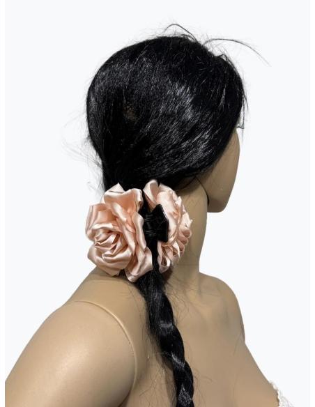 PINZAS DE FLORES ROSAS PARA EL CABELLO | ACCESORIOS PELO MUJER