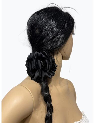 PINZAS DE FLORES NEGRAS PARA EL CABELLO | ACCESORIOS PELO MUJER