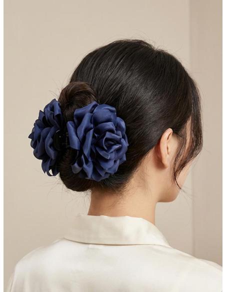 PINZAS DE FLORES GRISES PARA EL CABELLO | ACCESORIOS PELO MUJER