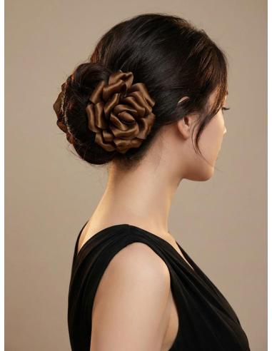 PINZAS DE FLORES MARRONES PARA EL CABELLO | ACCESORIOS PELO MUJER