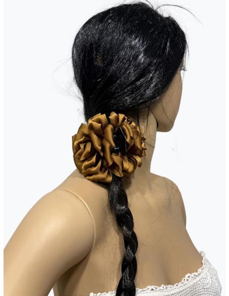 PINZAS DE FLORES MARRONES PARA EL CABELLO | ACCESORIOS PELO MUJER