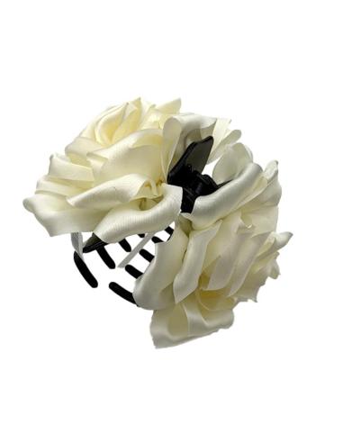 PINZAS DE FLORES BEIGE PARA EL CABELLO | ACCESORIOS PELO MUJER