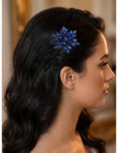 PEINETAS DE FIESTA Y BODA PEQUEÑA ESTRELLA AZULONA | INVITADA MADRINA